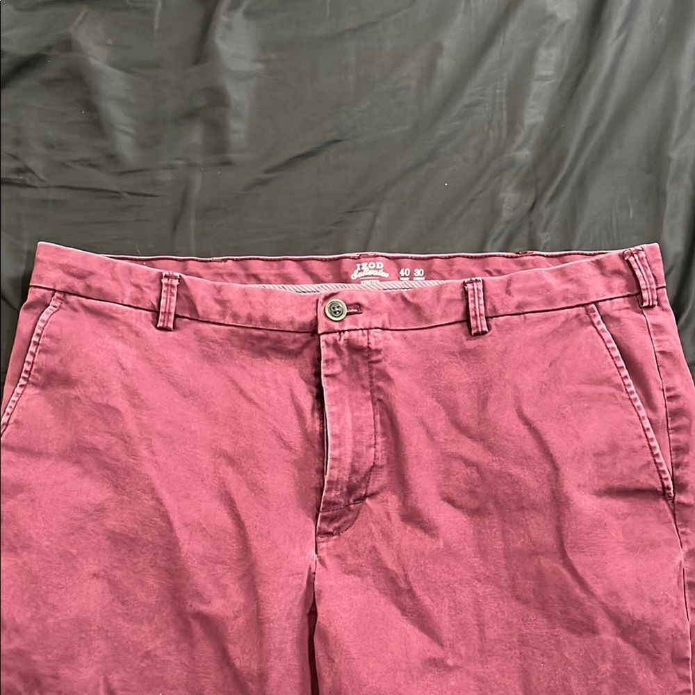 IZOD Burgandy Stretch Chinos